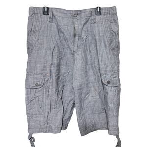 Vintage Y2K Ecko Unltd Baggy Cargo Shorts mens 36x14 Long skater grunge gray